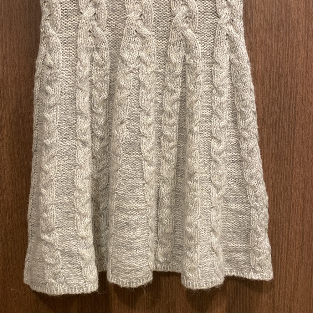 FREE PEOPLE Nordic Nights Wool Blend Cable Knit Sweater Dress Size Small - Picture 8 of 14